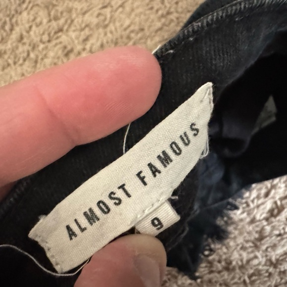 Almost Famous Black Distressed Jean Shorts - Picture 3 of 3